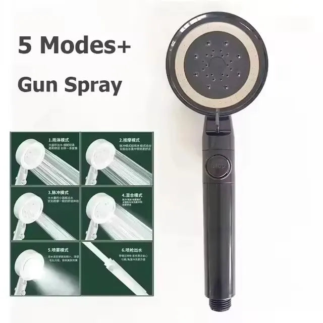 6 Zoll Hochdruck Regenduschkopf mit Arm Verstopfungshemmende Düsen