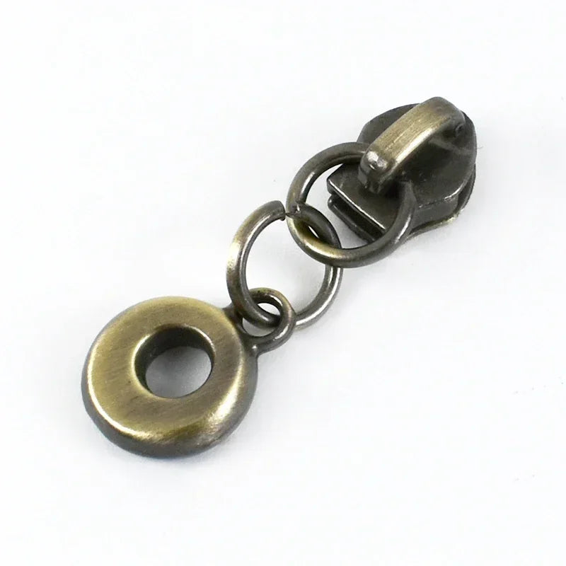 Metall Reißverschlussschieber Herz-Anhänger #3 für Nylon-Reißverschlüsse DIY Reparatur Set