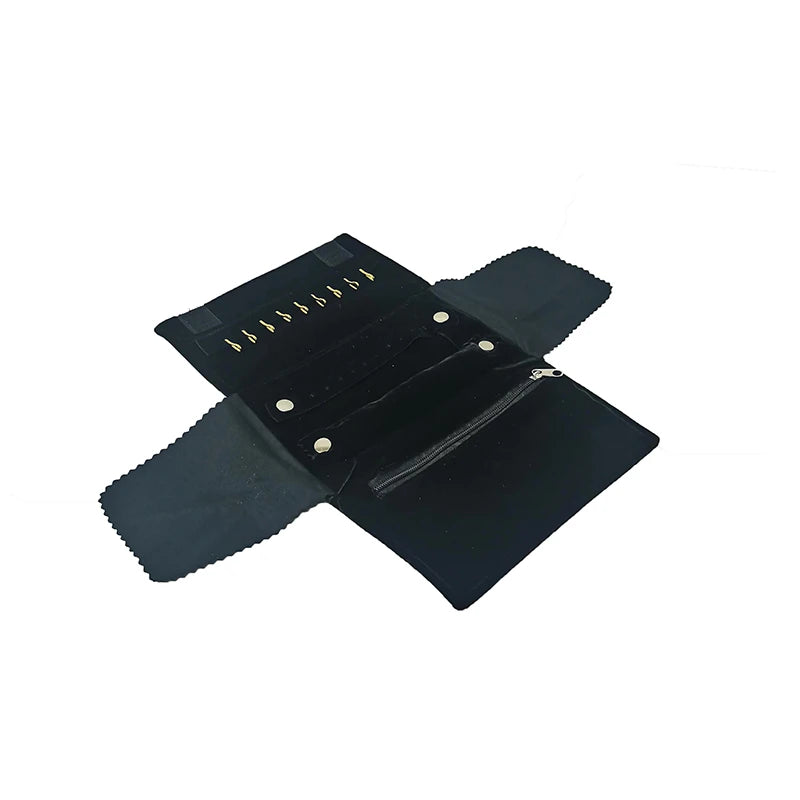 Eleganter Reise Schmuck Organizer aus Samt – Aufrollbar & Faltbar