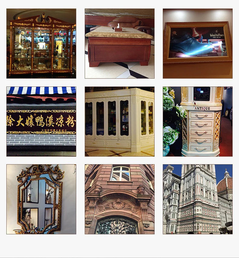 Handgeschnitzte Holz-Dekoration im Twist-Linien-Stil für Ihr Zuhause