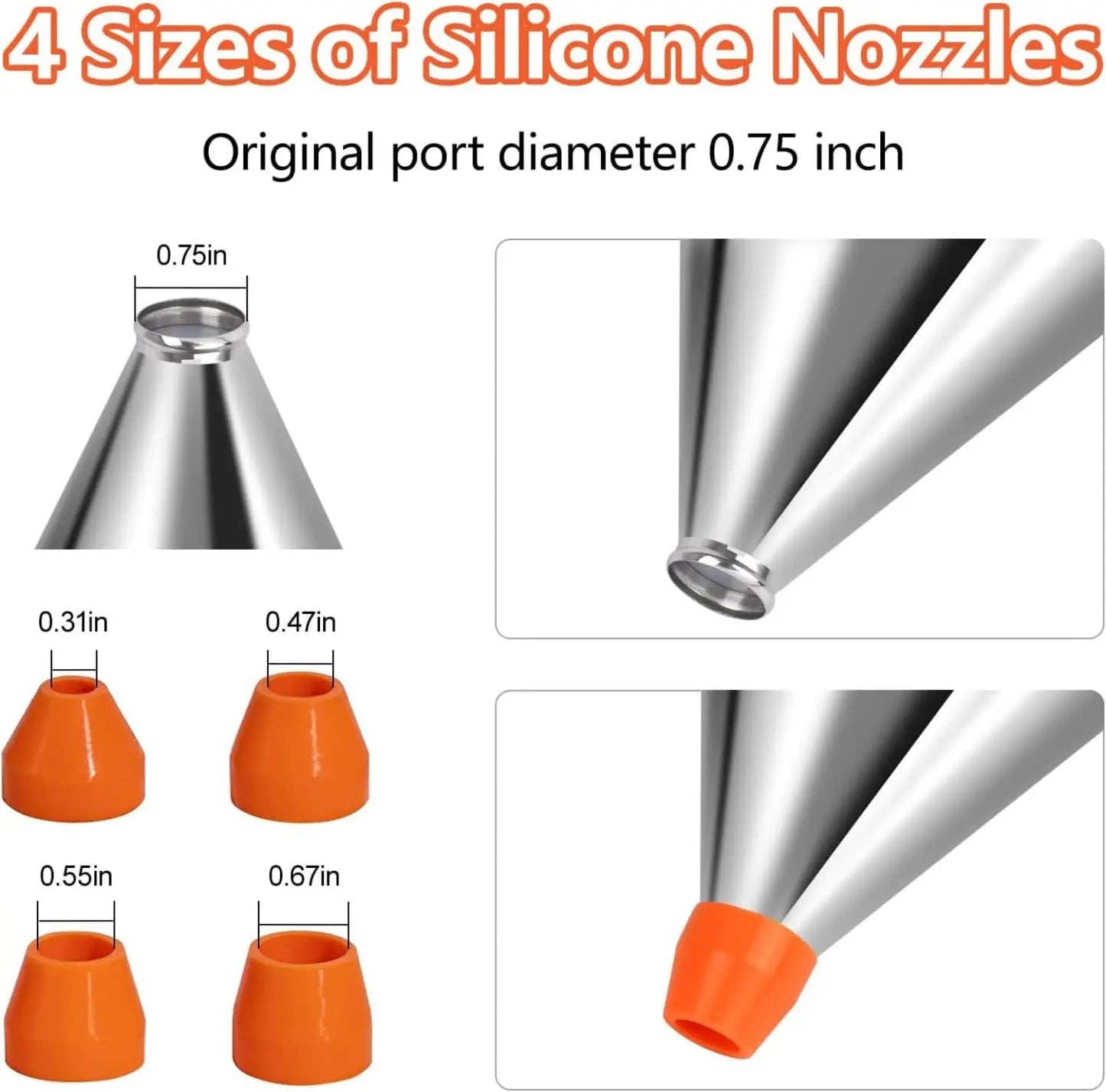 Multifunktionaler Pfannkuchenteigspender aus Edelstahl mit 4 Düsen