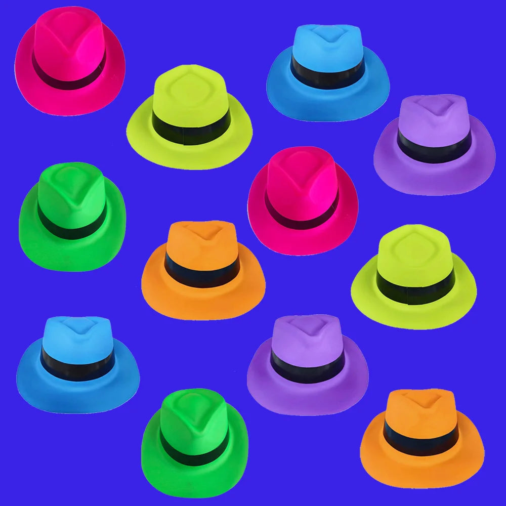 Neon Party Hüte für Erwachsene Leuchten unter UV Licht Effekt