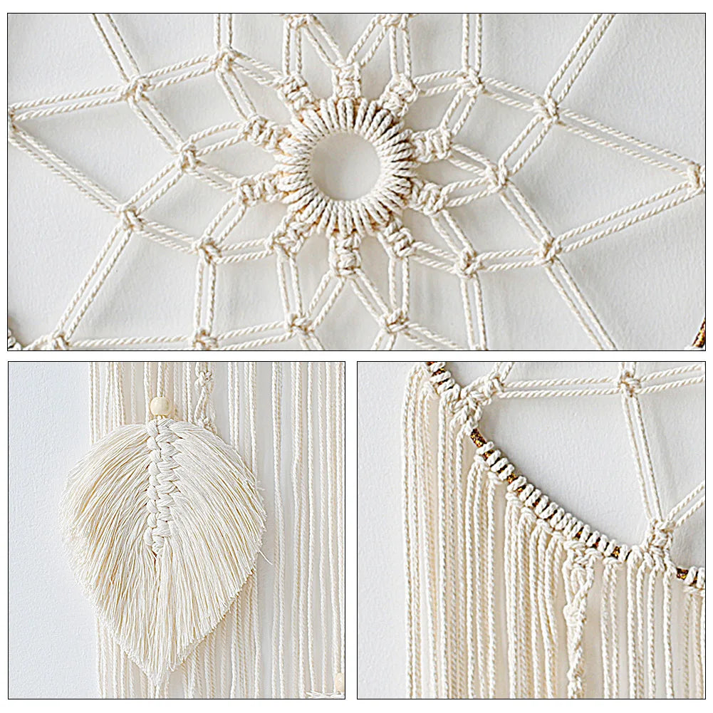 Baum des Lebens Traumfaenger Makramee Boho Wandbehang fuer Zuhaus