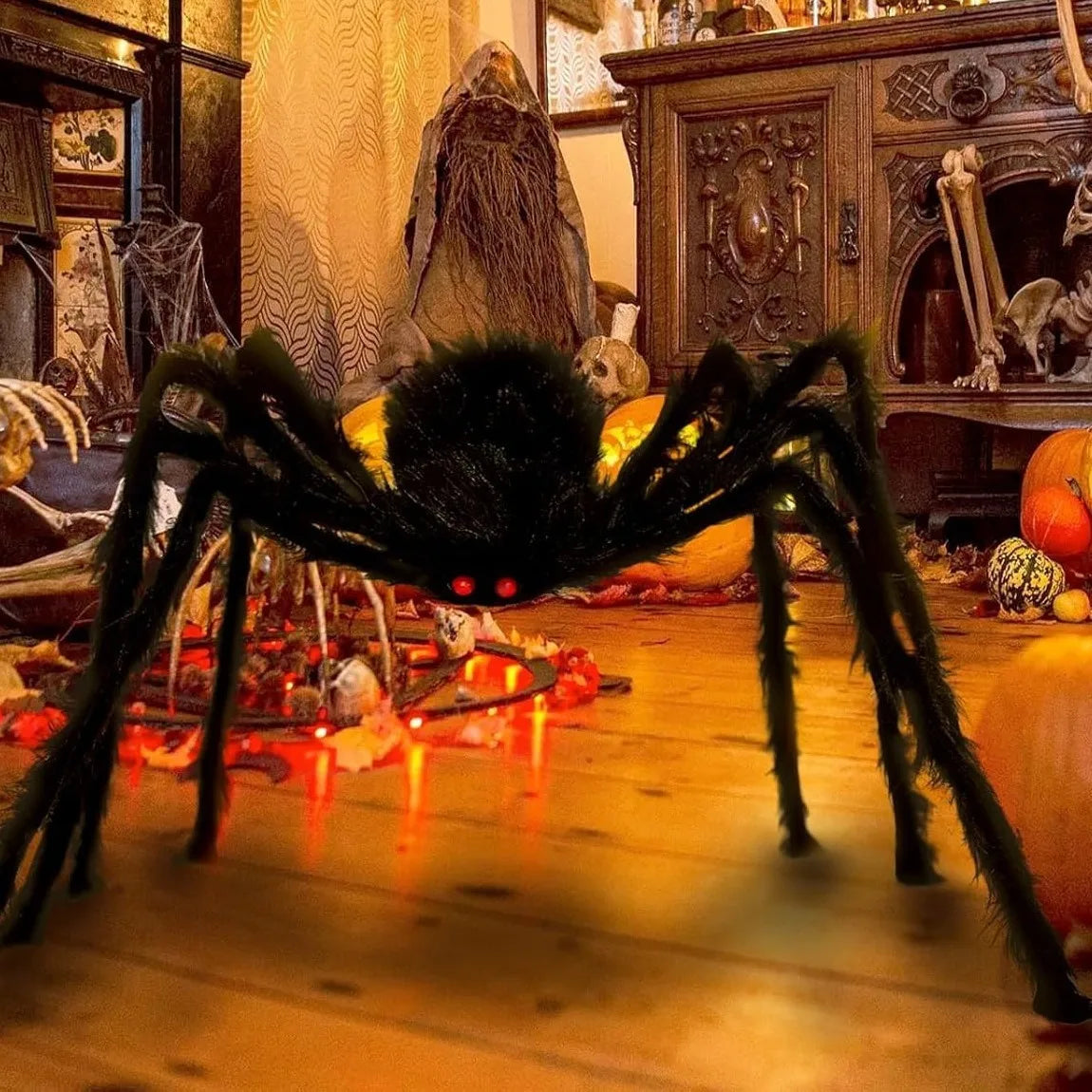 Riesige Halloween-Spinne für Innen- und Außenbereich zur Dekoration