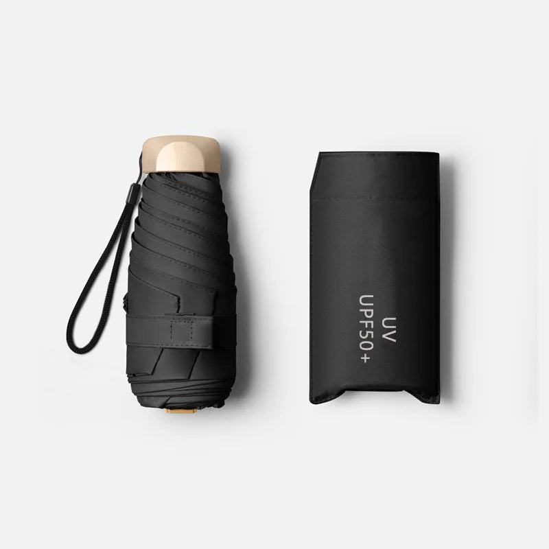 Faltbarer Mini Sonnenschirm mit UV Schutz und kompakter Tasche