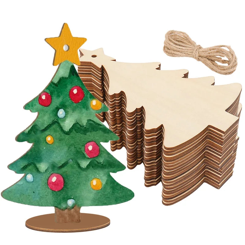DIY Weihnachtsbaumschmuck Set mit Holzsockel zum Selbstgestalten