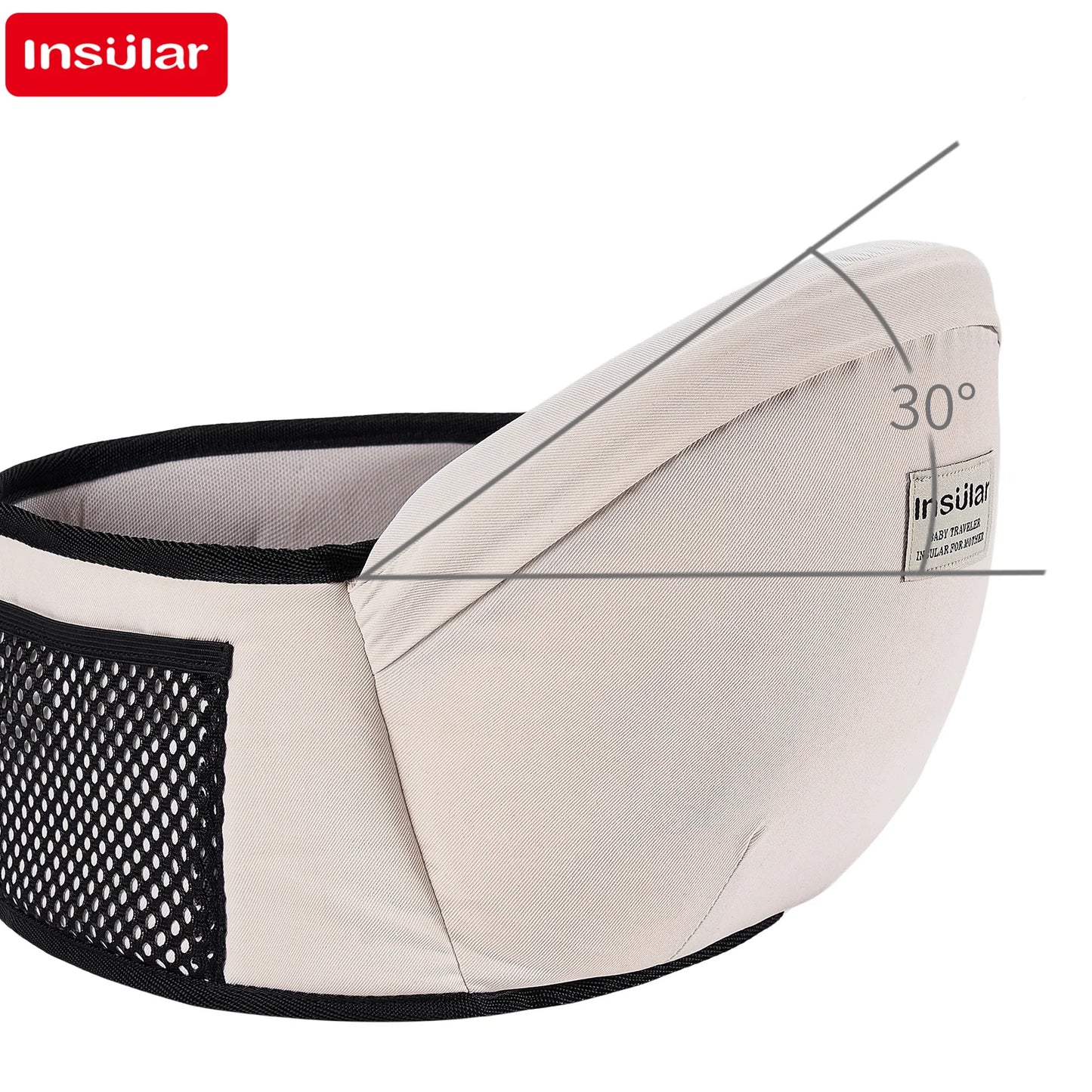 Verstellbare Babytrage mit Hüftsitz und Rucksackdesign für optimalen Komfort