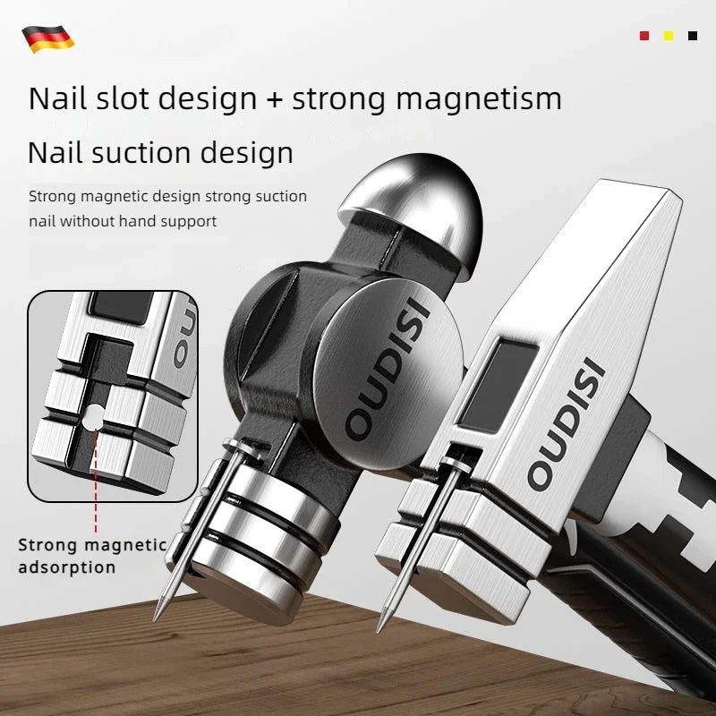 Mini Achteckiger Holzbearbeitungs Nagelhammer mit magnetischem Kohlenstoffstahlkopf