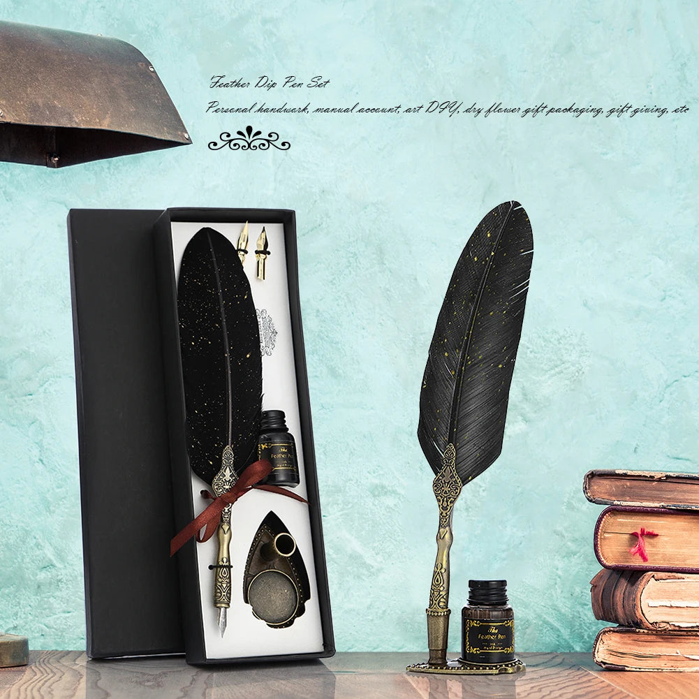Retro Kalligraphie Dip Pen Set mit Edelstahlfeder für stilvolles Schreiben