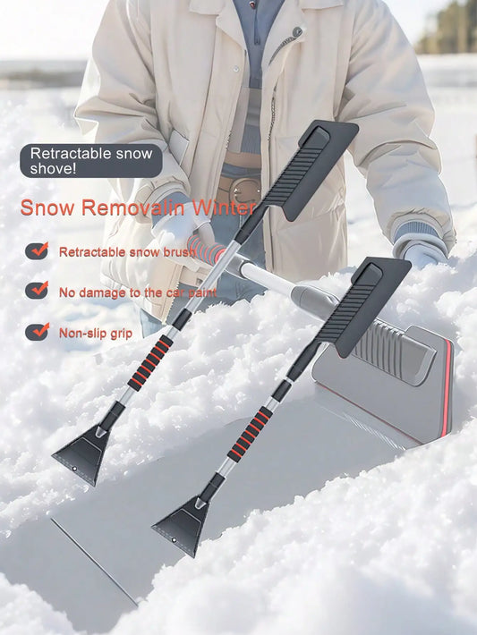 Abnehmbare Auto-Schneeschaufel mit Teleskop-Eiskratzer Winter Schneereinigung