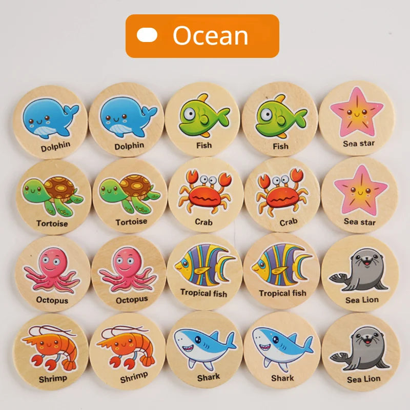 Förderndes Montessori Holzpuzzle mit Tiermotiven – Gedächtnis - Konzentration spielend stärken