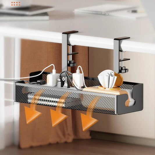 Kabelmanagement Schreibtisch ohne Bohren - Metall Kabelablage