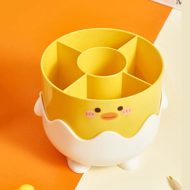 Niedlicher gelber Huhn Stifthalter große Kapazität Desktop Organizer