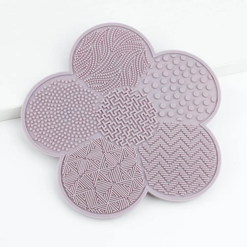 Silikon Reinigungsmatte für Make up Pinsel Blumenform mit Saugnapf-Yabubest - Home & More