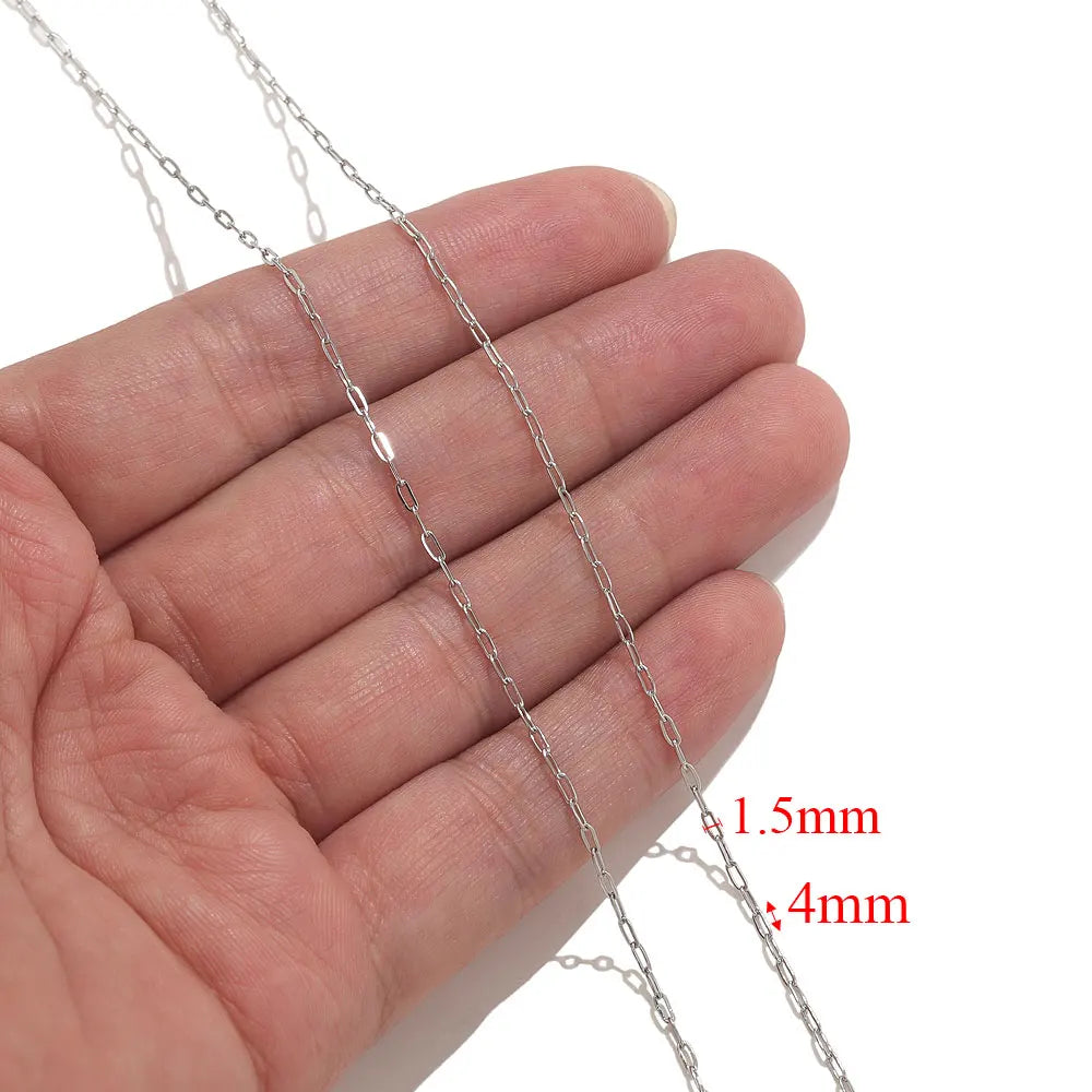 2 Meter Edelstahlkette für DIY Schmuckherstellung mit Goldbeschichtung