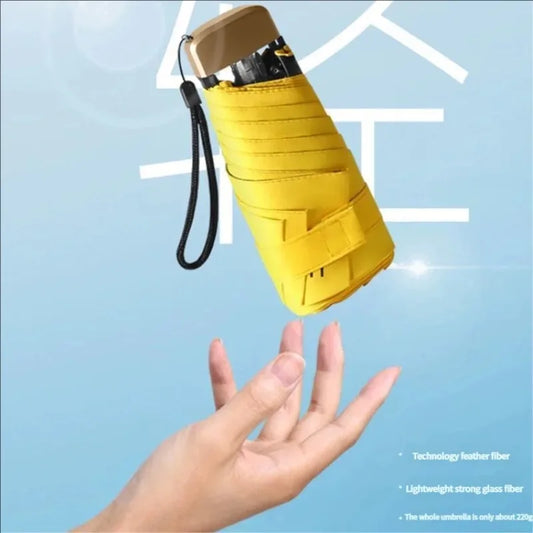Ultraleichter Kompakter Damen Taschenschirm UPF50+ UV-Sonnenschutz Allwetter