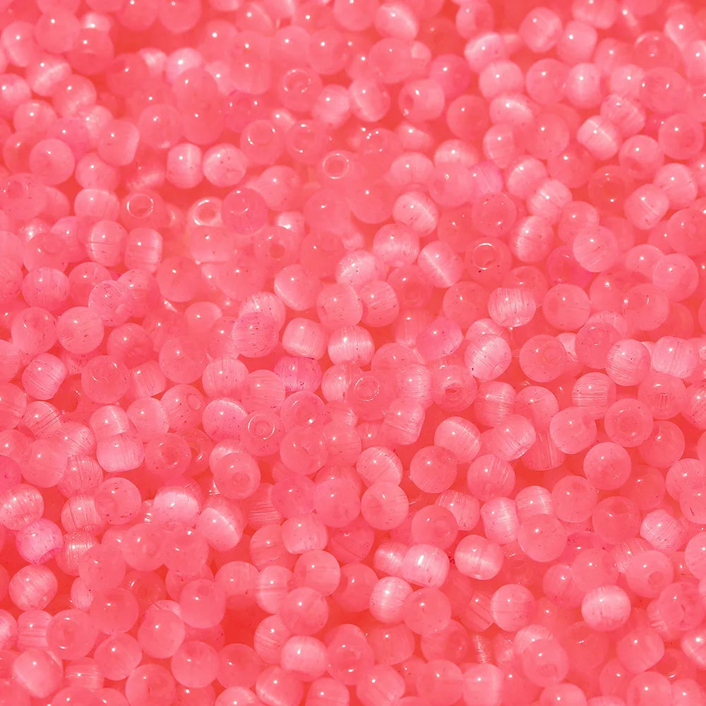 Bunte 4mm Glas Katzenaugen Rocailles Perlen für DIY Schmuck
