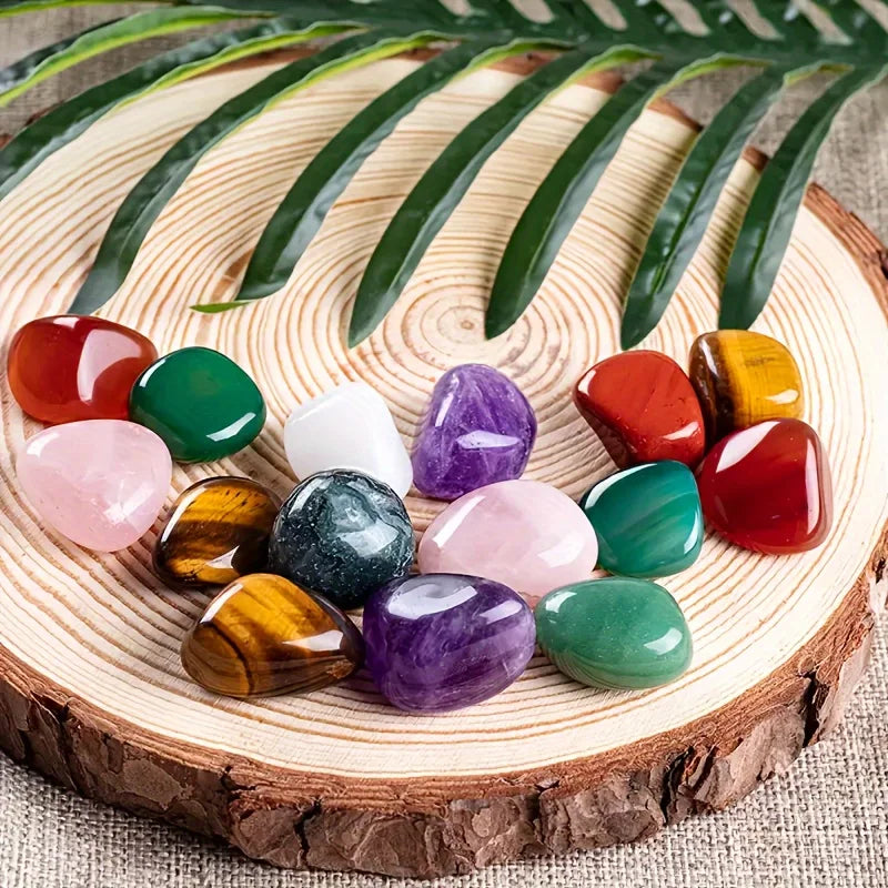 50g Natursteine für Zuhause – Vielfältige, polierte Trommelsteine