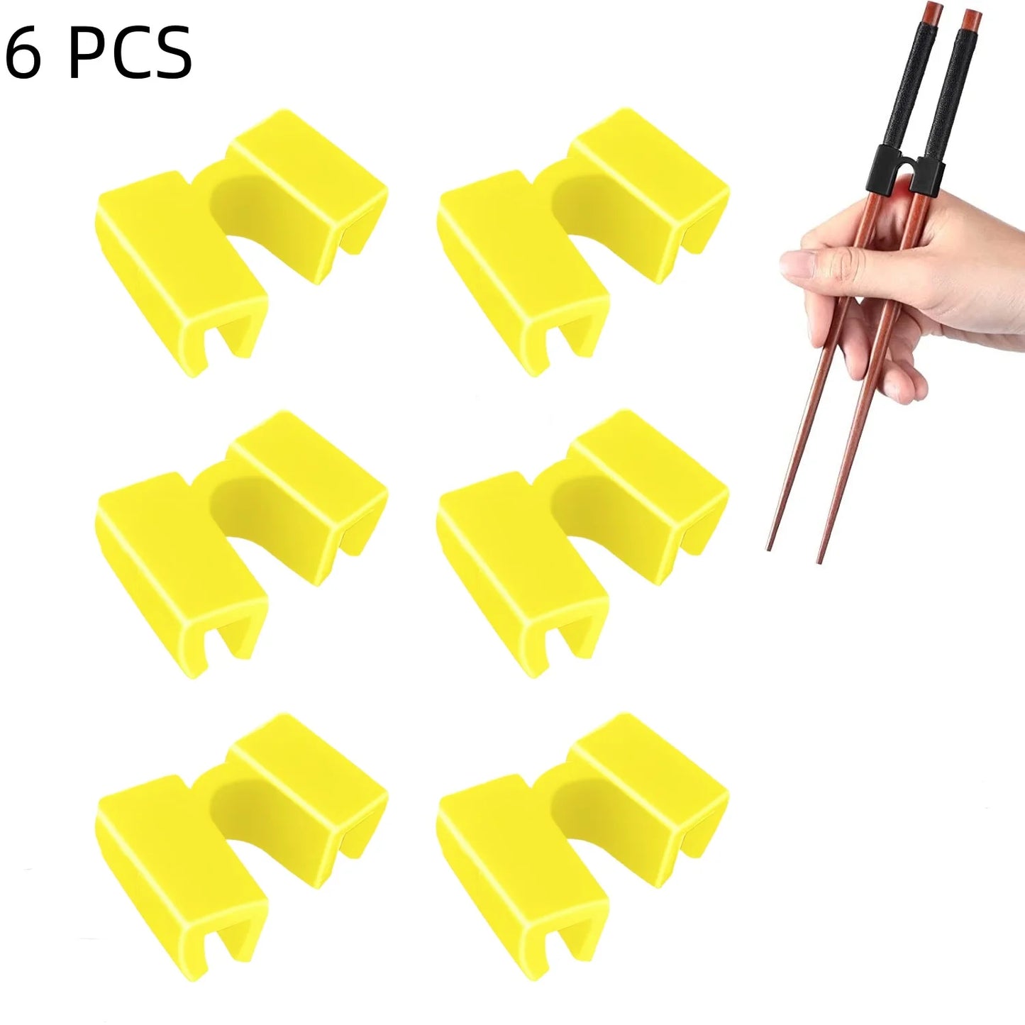 6er-Pack wiederverwendbare Essstäbchen-Helfer für Erwachsene und Kinder Training