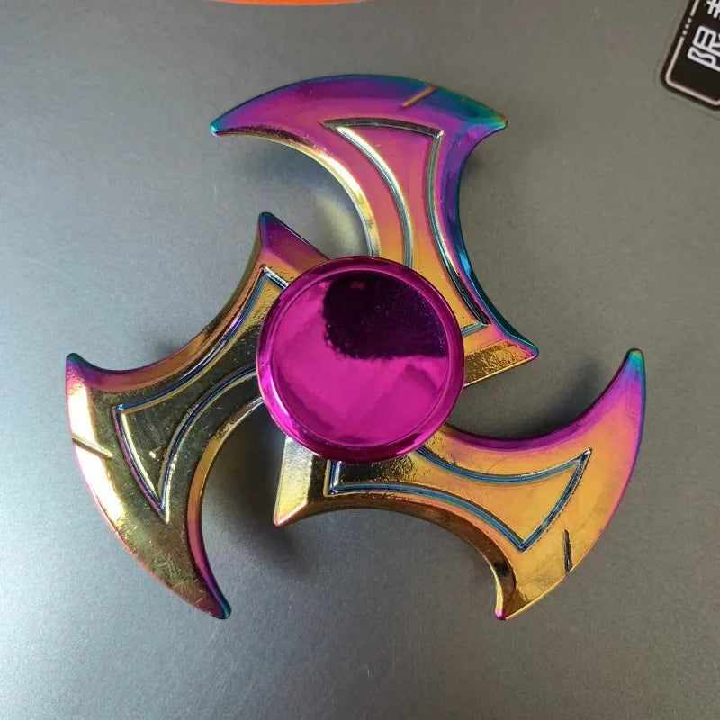 Bunter Metall Fidget Spinner für Stressabbau und Konzentration