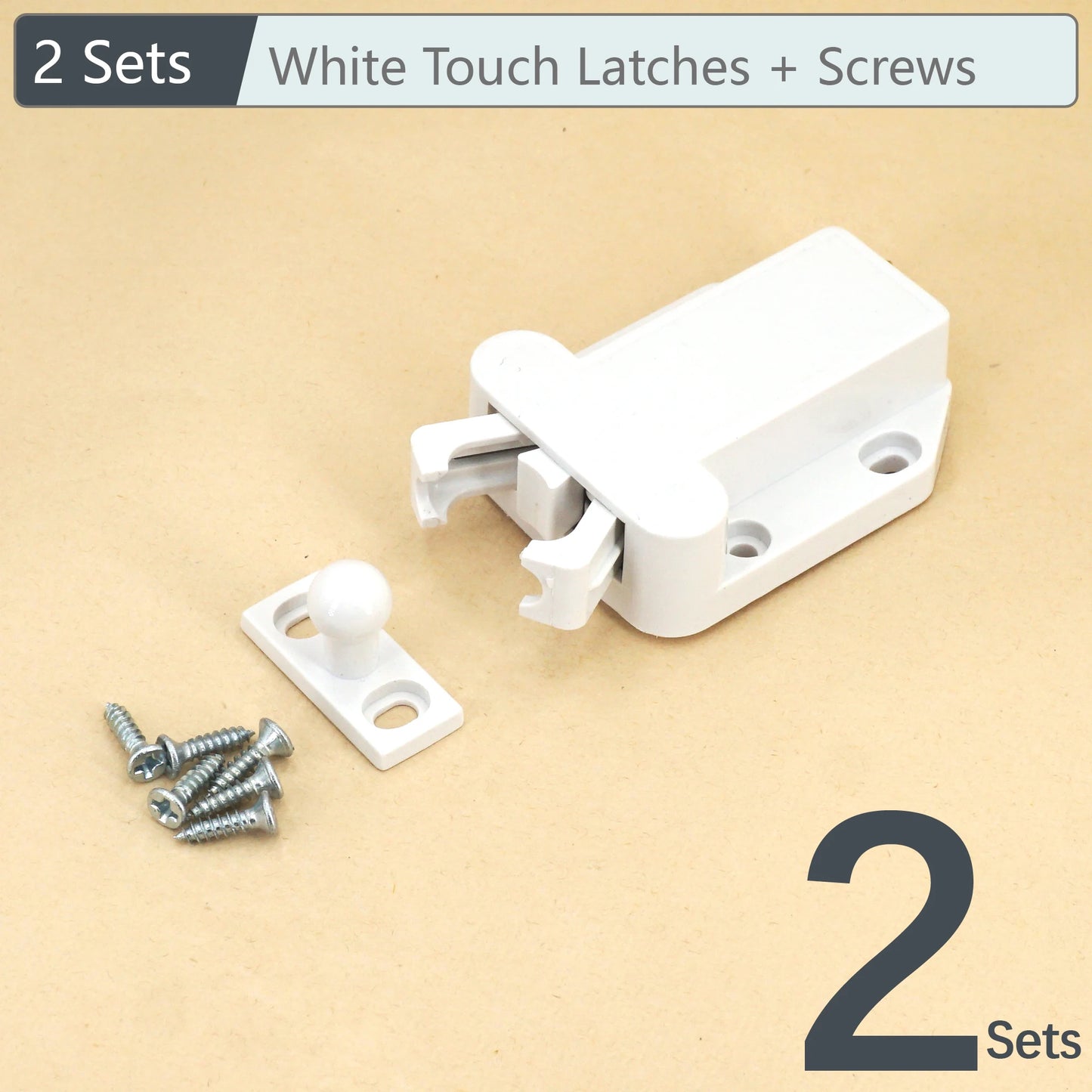 Touch-Riegel Set für grifflose Schranktüren – Push-to-Open Möbel Schranktür