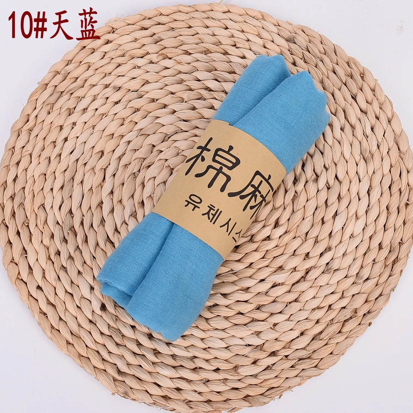 Damen Schal Baumwolle Leinen lang 90x180cm uni zart weich vielseitig