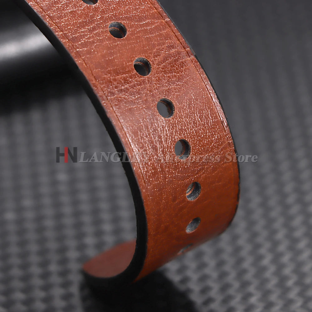 Vintage Ölwachs Lederarmband Echtleder 20mm 22mm mit Schnellverschluss