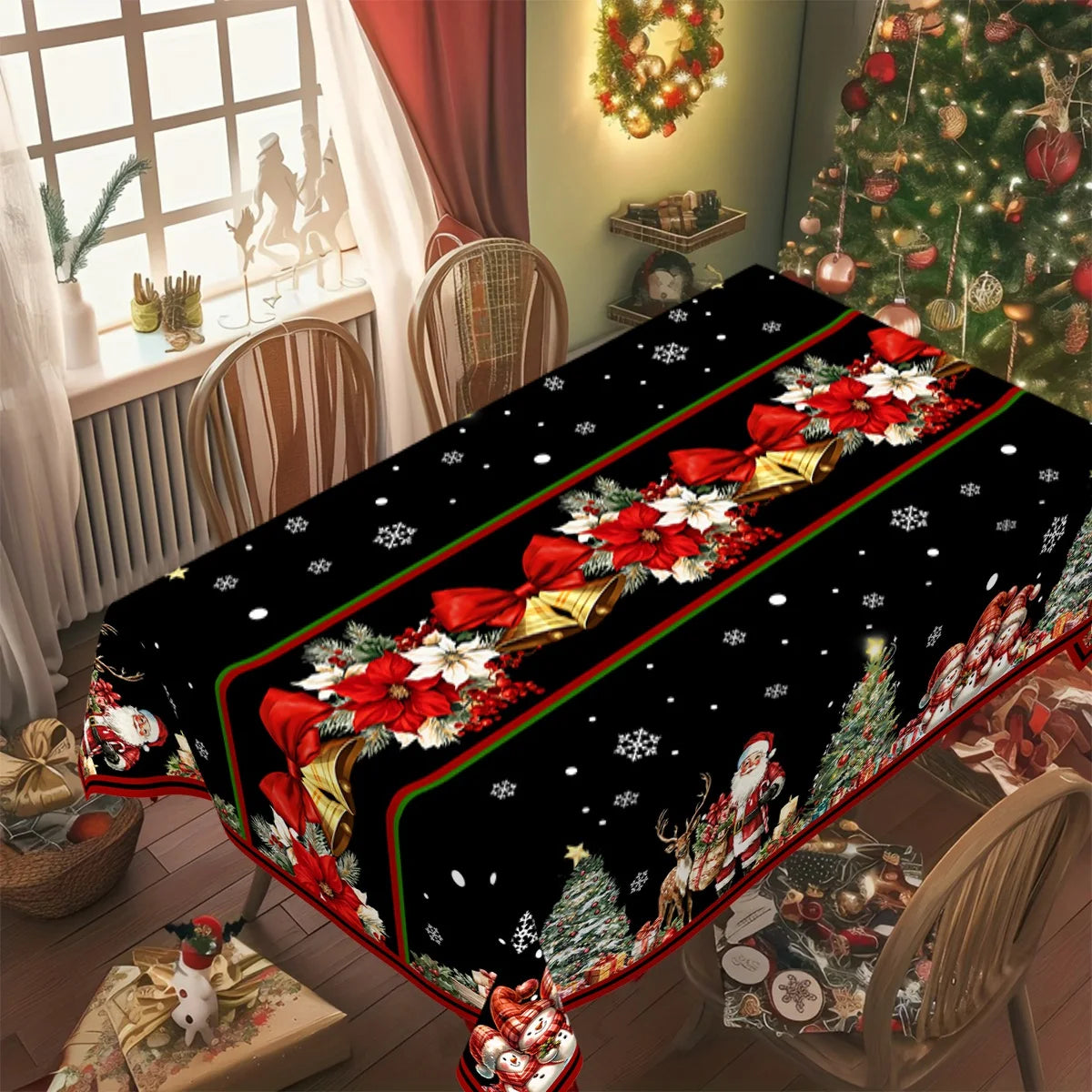 Festliche Weihnachtstischdecke mit Weihnachtsmann für festliche Anlässe