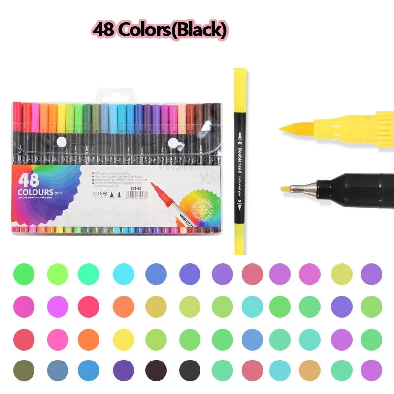 120 Farben Dual Tip Marker Set für Manga Kunst und Aquarell Zeichnung