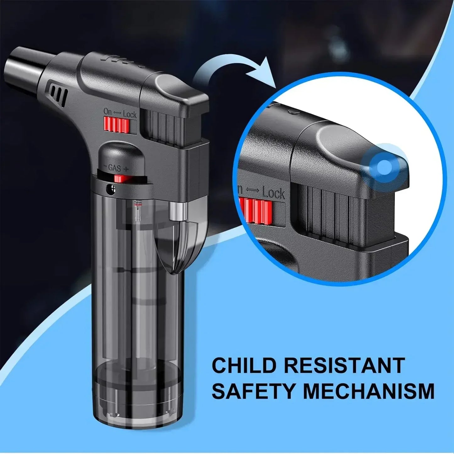 Outdoor BBQ Kochfeuerzeug winddicht Butan Feuerzeug mit großem Tank-Yabubest - Home & More