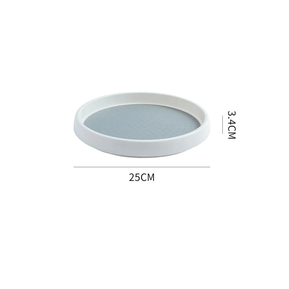360 Grad drehbarer Gewürz Organizer Drehteller für Küche und Schreibtisch