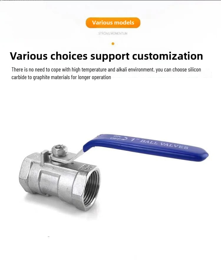 Robuste Edelstahlkugel für Ventile mit Vinylgriff und BSP-Gewinde