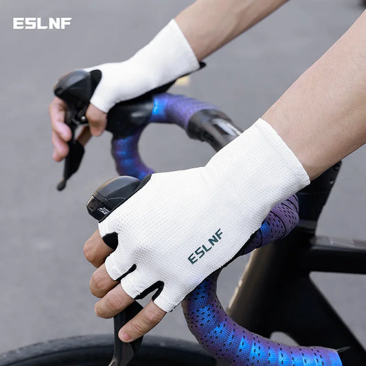 Atmungsaktive halbfinger Rennradhandschuhe für Herren und Damen mit Polster