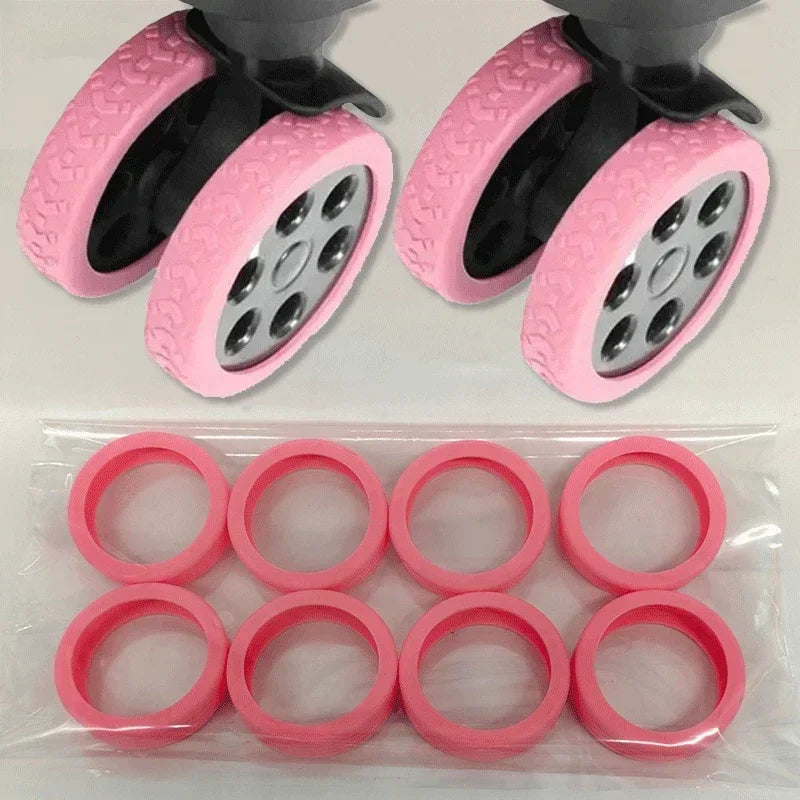 Set mit 24 Silikon Schutzhüllen für Gepäckräder Raddämpfer Reisebedarf-Yabubest - Home & More
