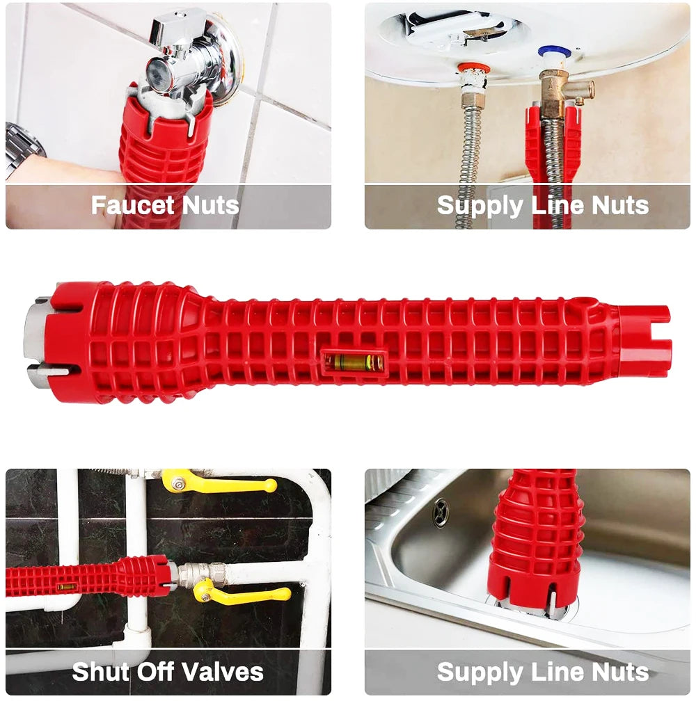 8-in-1 Mehrzweckschlüssel für Sanitärarbeiten und Spülbecken