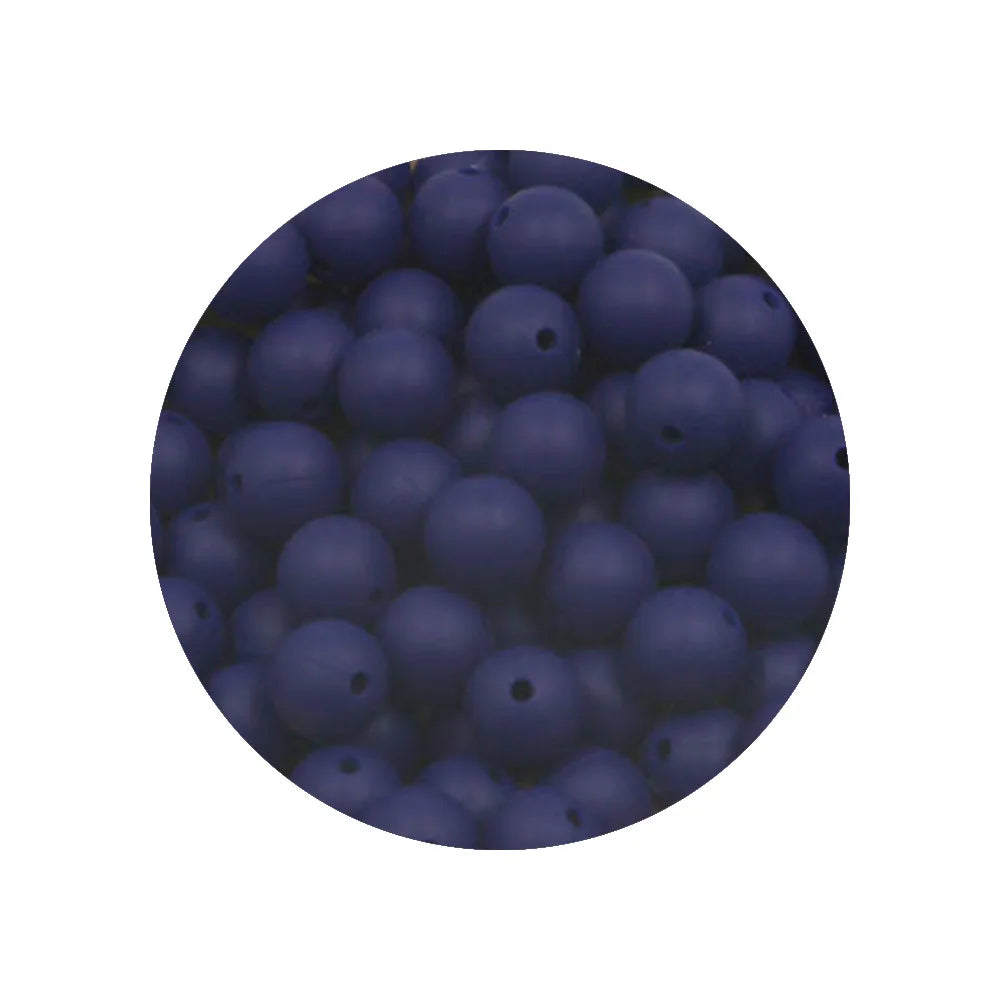 50x Runde Silikonperlen 9 12 15mm für DIY Schmuck & Babyartikel