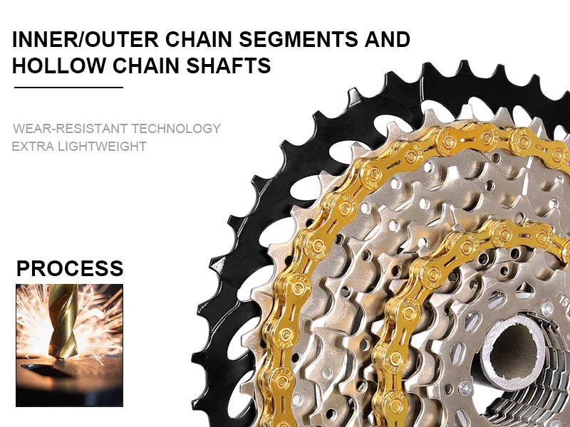 Fahrradkette kompatibel für 8 bis 12 Gang Mountain Road Bikes