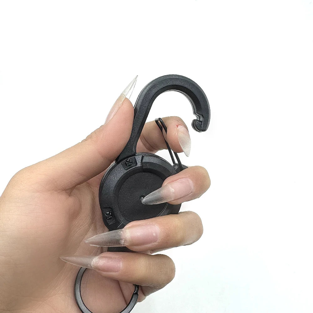 Ausziehbarer Metall Schlüsselanhänger mit Karabiner diebstahlsicher für Outdoor