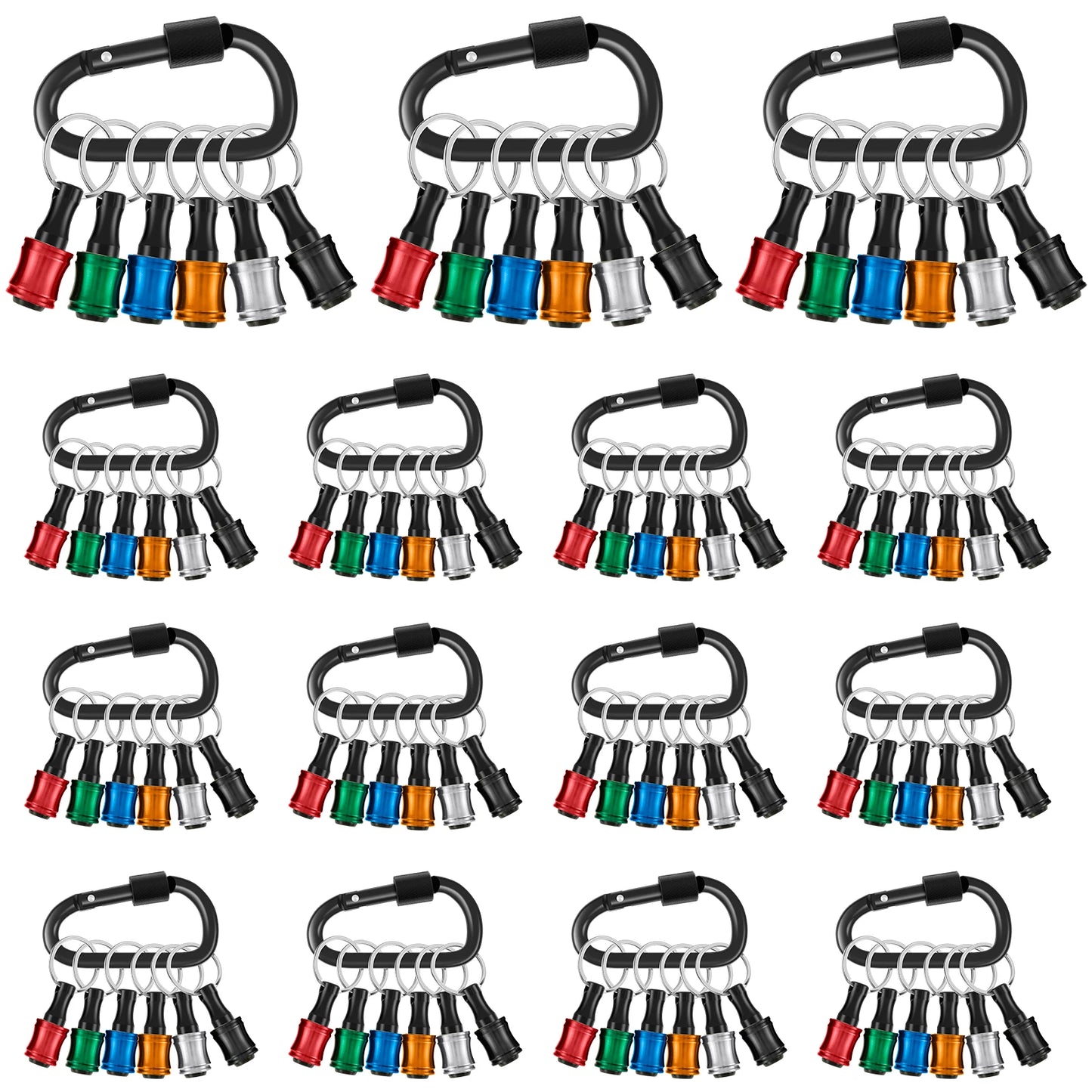 Robustes Sechskantschaft Schraubendreher Bithalter Set mit Karabinern