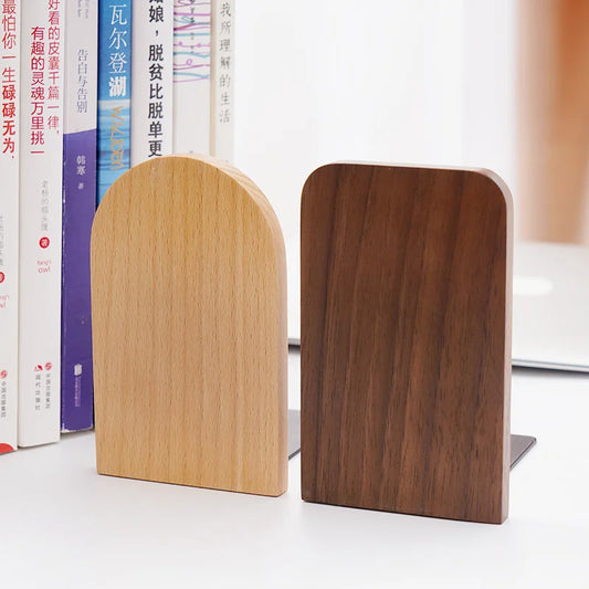 Natur Holz Büchstützen für Desktop Bücherregal und Büroorganisation