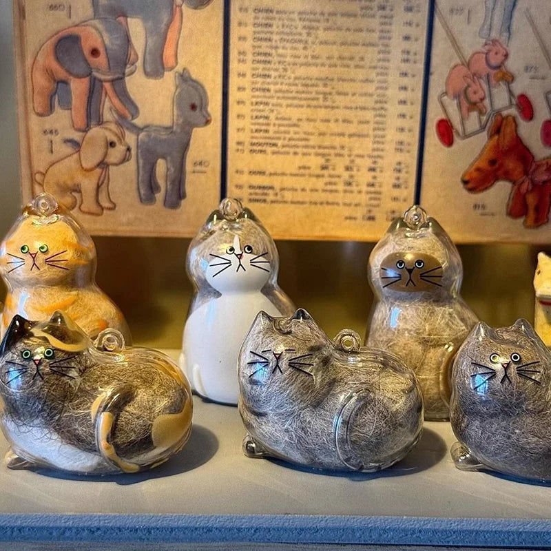 Transparenter Katzenhaar Aufbewahrer Anhänger als niedliches Haustier Andenken