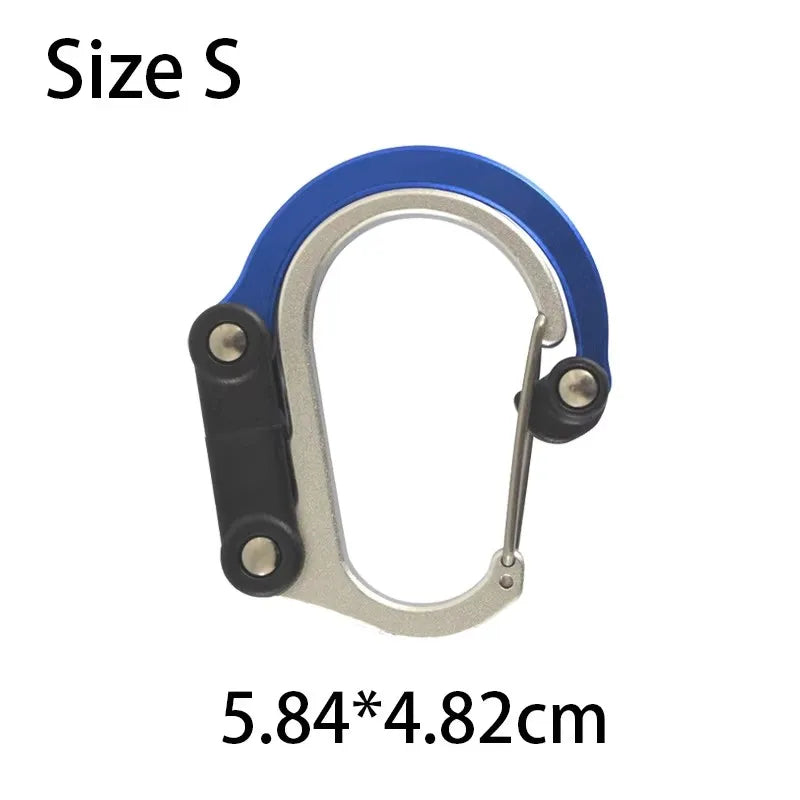 Multifunktionaler Hybrid Karabiner Clip mit 360 Grad Drehbarer Schnalle