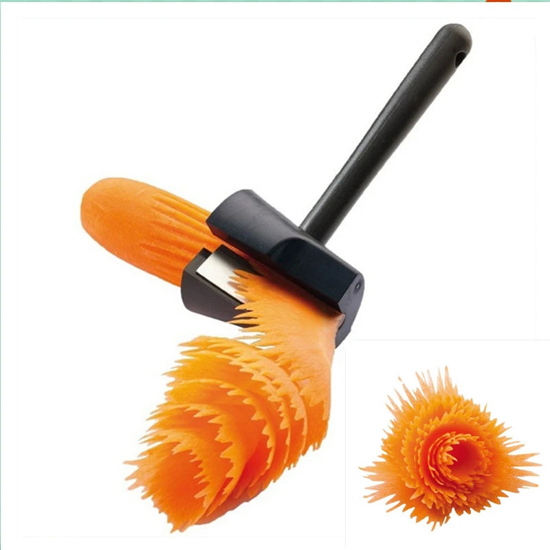 Gezacktes Obst und Gemüse Messer Slicer Shredder Julienne Küchenhelfer