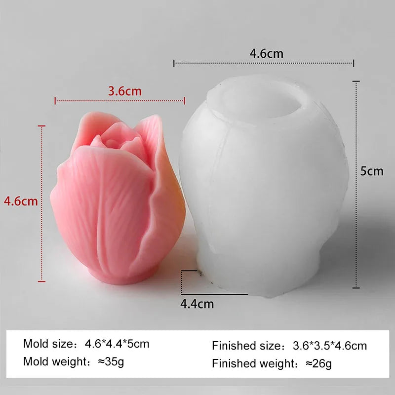 DIY Tulpen Silikonform für Duftkerzen Schokolade Kekse und Harz