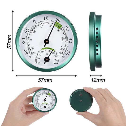 2-in-1 Mini Thermometer Hygrometer für Innen- und Außenbereich, Wandmontage