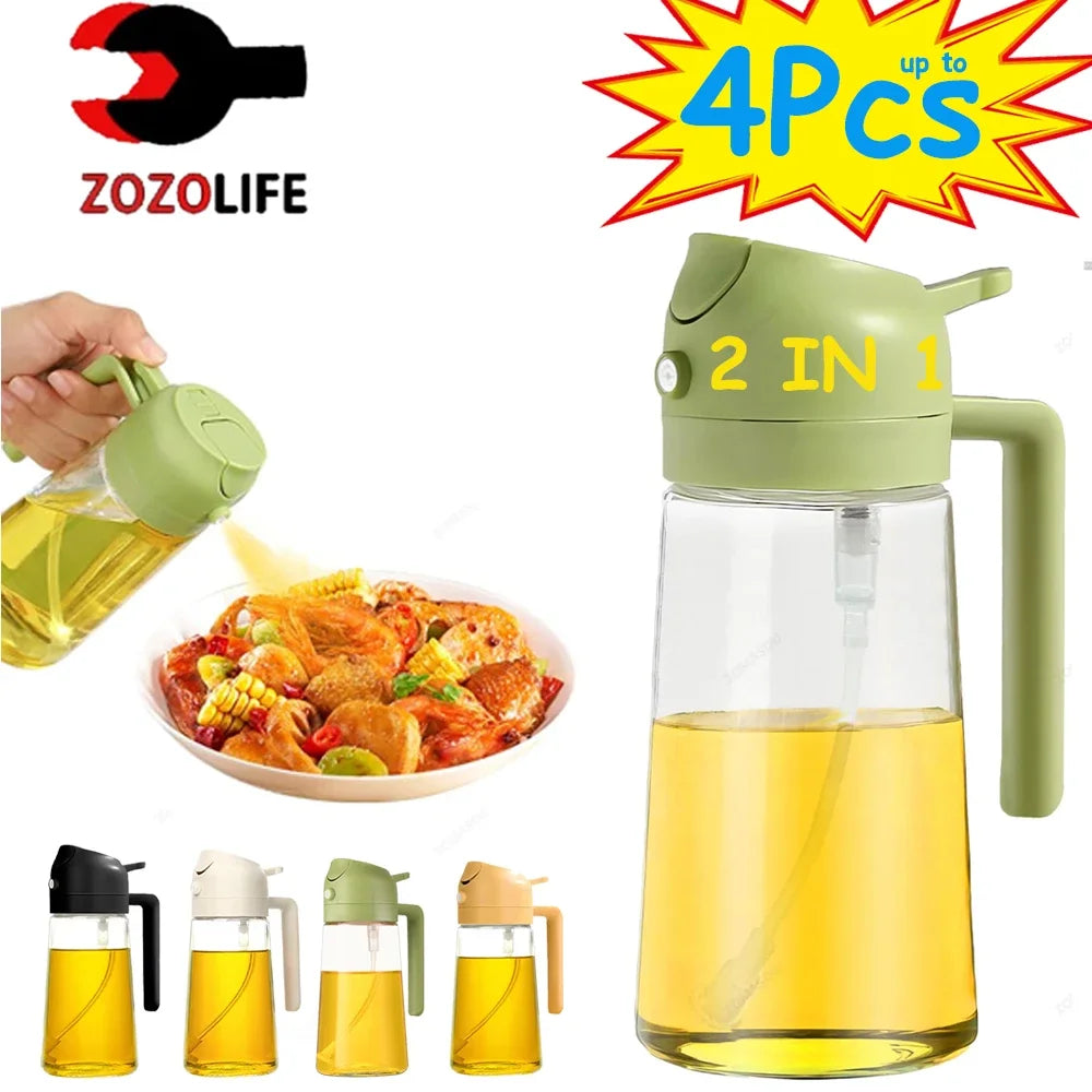 2in1 Öl Sprayer Flasche Kunststoff Ölspender für Küche BBQ Kochen