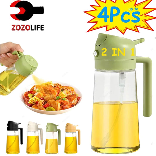 2in1 Öl Sprayer Flasche Kunststoff Ölspender für Küche BBQ Kochen