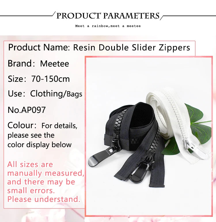 Harz-Reißverschluss offen 70–150 cm langer Doppelschieber Nähen-Yabubest - Home & More