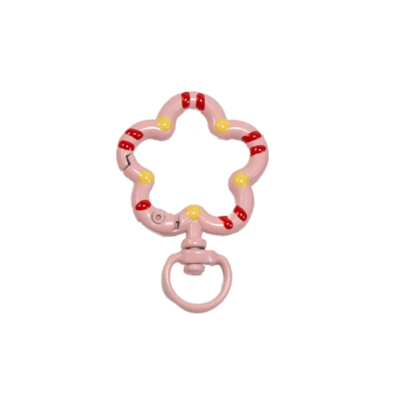 5 Metall-Karabinerverschlüsse mit Blumenmuster für Schmuck und DIY