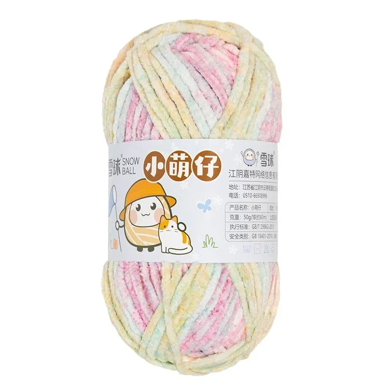 Weiches dickes Chenille Strickgarn 50g für DIY Schal Mütze Pullover